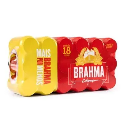 CERVEJA BRAHMA LATA PACK COM 18 LATAS